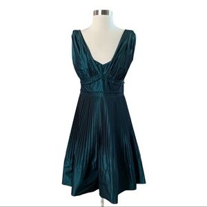 BCBGeneration Emerald Green Satin Tafetta Dress